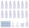 15 Stück Liquid Flaschen 10ml, Tropfflasche Leer Plastikflaschen Quetschflaschen Reiseflasche Dosierflasche mit Kindersicherung Deckel Inkl. Trichter Messbecher Etiketten (10ml)