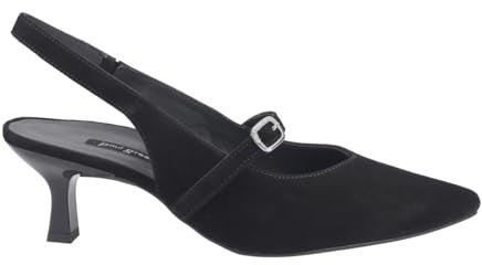 Paul Green Peeptoes & Slingpumps 6078-005, Rauleder, Schwarz, Damen EU 4/37