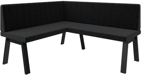 FURNISTAR Eckbank Akiko Metal A - Eckbankgruppe für Ihrem Esszimmer, Küche modern, Sitzecke, Essecke. Perfekt für Küche, Büro und Rezeption. Solide und Starke Verarbeitung. (142x168-Links-Inari100)