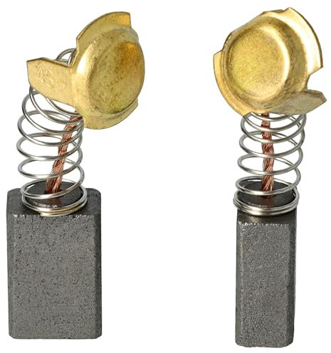 vhbw 2x balais de charbon 16,2 x 10,9 x 6,9 mm remplace Black & Decker 90640566 pour outil électrique, scie circulaire + ressort