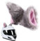 Helm Ohren Skihelm Ohren Motorradhelm Ohren Motorradhelm Deko passend für Motorradhelm Skihelm Fahrradhelm usw. (grau)