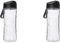 Sistema Hydrate Tritan Swift Water Bottle | 600 ml | Leakproof Water Bottle | BPA-Free | Black (Pack of 2)