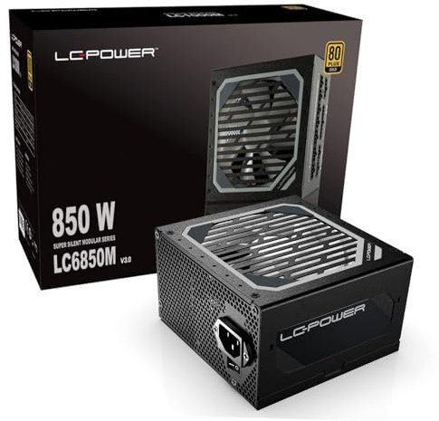 Fuente de alimentación ATX Super Silent Modular LC-POWER 850W - Certificado 80 Plus Gold (LC6850M-V3.0)