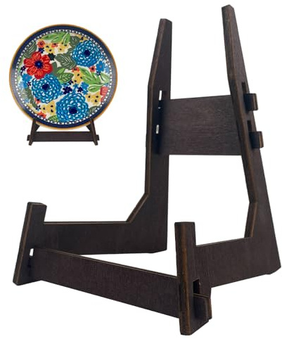 YSWOMOSKD 1 Packung 10 Zoll Holz Display Stand, Easel & Buchständer, Bilderrahmen Plattenhalter(10inch-1pcs)