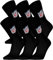 NFL SHIELD 6pk Crew Socks - BLK - 43/46