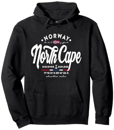 Norway North Cape Norwegische Flagge Norge Nordkap Norwegen Pullover Hoodie