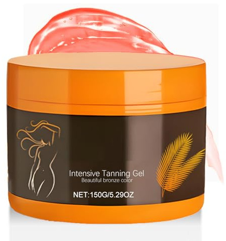 Intensiv solgel, morotsbruningsgel, lyxig intensiv bruningsgel, bruningskräm, bruningsaccelerator, snabbbruningssolkräm – Naturlig brons 150 g