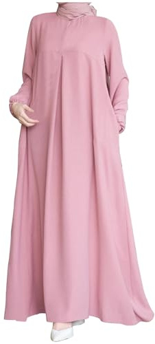 Abaya Damen Sommer Baumwolle Islam mit Kopftuch Burka Kleidung Elegant Muslim Gebetskleidung Für Frauen Große Größe Gebetskleid Hijab-Kleid Muslimische Abaya-Set Lang Frühling