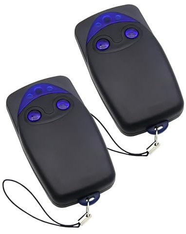 2Pcs Mando Garaje Universal para Nice Flo2r-s Mando Garaje Clonador 2 Botones, Mandos Puerta Garaje 433,92 MHz para Nice Automated Gate, Compatibles con Receptores FLOXR FLOXIR FLOX2R OXI OX2