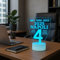 Generico Lampada LED Napoli Quarto Scudetto Personalizzata con Nome | Luce Notturna RGB Multicolore con Logo Calcio Napoli | Targa Acrilica Incisa | Base Touch Decorativa per Tifosi e Regalo Bambini