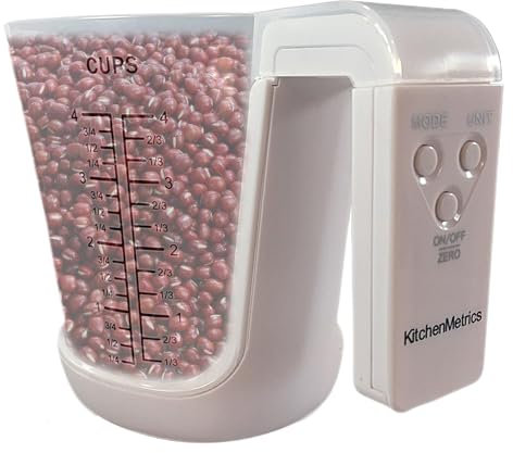 Verre doseur numérique - Verre doseur avec balance numérique 2 en 1 - Balance de cuisine numérique précise et verre doseur - Écran LCD - Balance domestique avec 4 modes pour une utilisation en cuisine