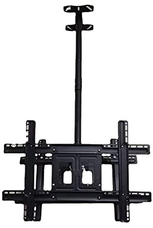 Soporte de techo para TV, inclinación telescópica ajustable y soporte giratorio para televisores de 32 a 65 pulgadas, soporte de TV de doble pantalla