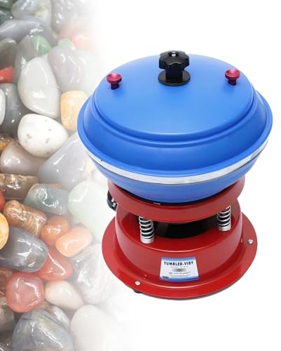 JIYINGHUI Buratto Vibrante Elettrico, Lucidatrice a Buratto 30 W, Lucidatrice Rotante per Superfici da 3 L, Design Elegante per Minuteria Metallica, Gioielli, Metallo, Legno