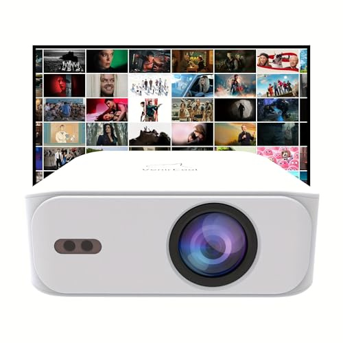 Mini Projector, VenirCool Native 1080P,Support 4K decoding Video Projector, Portable Outdoor Home Theater Movie Projector, 50% Zoom, Compatible with HDTV, USB, AV, Smartphone/Tablet/Laptop