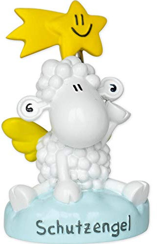 Sheepworld 49728 Fotohalter, Schutzengel, Schaf, Polyresin, 8 cm x 5 cm