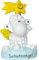 Sheepworld 49728 Fotohalter, Schutzengel, Schaf, Polyresin, 8 cm x 5 cm