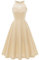 Bbonlinedress Robe de Soirée Cocktail Femme Halter Vintage pour Fête Bal Guinguette Anniversaire Mariage invité Champagne L