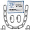 100-cm = 1-Meter 5-mm starke Verlaengerungs-Kette aus Edelstahl Bruchlast max 900 kg mit Schaekel Schraub-Verbinder aus V4A Befestigungs-Set Aufhaengung von Boxsack Haengematte Haengesessel