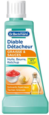 Dr. Beckmann - Diable Détacheur Graisse & Sauces 50 ml - Détachant spécifique pour taches d'huile, grasses, beurre, sauce tomate, ketchup - Solvants spéciaux - x3