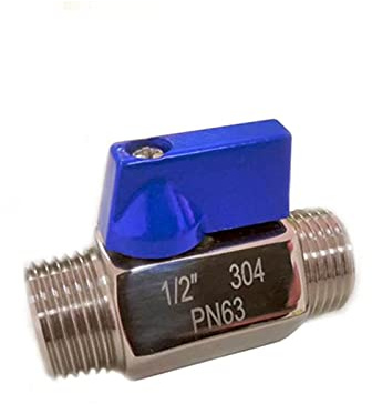 Raccords de tuyauterie Filetage en acier inoxydable 304, 316 Poignée de soupape à boule à fil à double fil externe raccord gaz (Size : 304DN20)