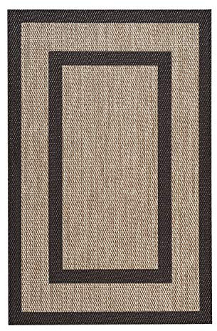 Estores Basic Alfombra Vinilica Salon Premium Alfombras de habitación Comedor baño Cocina Lavable Antideslizante y Resistente para Interior y Exterior Cuadros Marrón 160x230 cm