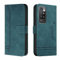 Trugox Handyhülle für Xiaomi Redmi 10 Hülle Klappbar Klapphülle mit Kartenfach Handytasche Handy Schutzhülle Tasche Leder Wallet Flip Case Slim Book Cover - Blau Grün