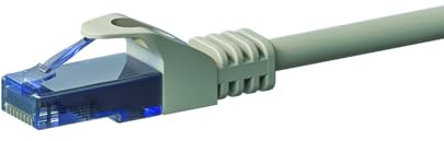 Danicom CAT6a Netzwerkkabel 100% Kupfer - U/UTP - 0,25 m - Grau | POE, Ethernet, LAN, Patchkabel, Datenkabel, RJ45 - für Serverschränke, Switches, Router, Modems!