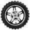 Dirt Bike Hinterrad, Motorrad Hinterrad Gummi Metall 2.5-10 mit Disc Ritzel Lager Felge Reifen Montage für Mini Pit Bike