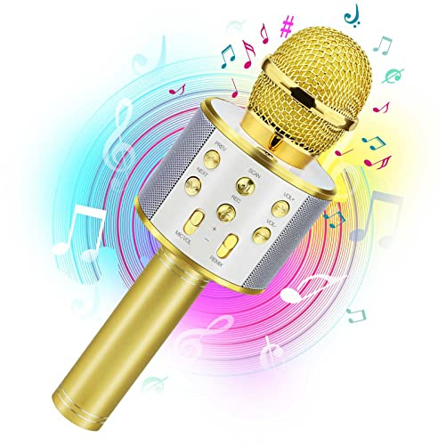 Viposoon Geburtstagsgeschenke für 3–11 Jahre alte Mädchen, Bluetooth-Karaoke-Mikrofon für Kinder, Geschenke für Teenager-Mädchen, Weihnachtsstrumpffüller für Kinder, beliebtes Spielzeug für 4–12 Jahre
