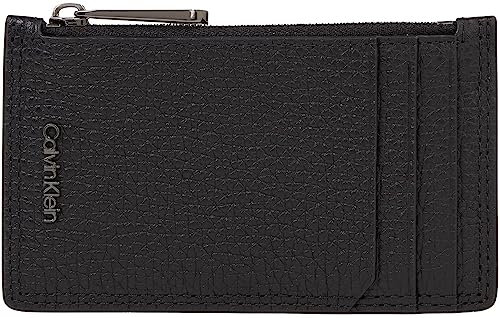Calvin Klein Homme Porte-Carte Minimalism Cuir, Noir (Ck Black), Taille Unique
