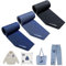 3 Rollen Jean Flicken zum Aufbügeln, 8 * 51 cm Reparatur Patches, Kleidung Selbstklebende Bügelflicken, Denim Patches zum Aufbügeln, für Jeans Kleidung Lochreparatur und Dekoration