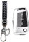 MEDZUK Coque Clé Compatible avec Seat Ibiza 6F KJ FR 2017-2024 2025 Coque de Protection pour clé de Voiture TPU, Accessoire Étui pour Clés avec Porte-clés (Argent)