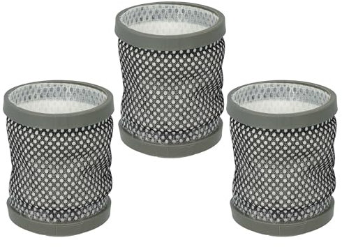 vhbw 3x Staubsaugerfilter kompatibel mit Dirt Devil Cavalier Total, Cavalier Total Home, DD 698 Staubsauger - Abluftfilter Schwarz Grau Weiß