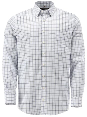 TOM COLLINS Langarm Hemd mit Button-Down-Kragen Keged, Größe:47/48, Farbe:Mittelblau