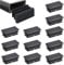 OUDQFCJ 12 pièces Bouchons à lamelles pour Tube rectangulaire, pour Tubes Métalliques, Canapés, Chaises, Tables et étagères, embout pied de chaise (40x20 mm)