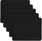 iSOUL Mouse Pad, Mice Pad with Non-Slip Rubber Base, 5 Pack Mouse Mats for Computers Durable Stitched Edges, [28mm x 22m] Neoprene Smooth Surface for Laser and Optical Mouse Mat, Black