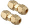 Gdfnmogo 2 raccordi doppi per tubi in rame, prolunga tubo condizionatore d'aria, connettore tubo in ottone, progettato per robustezza e durata (3/8 (9,52 mm)