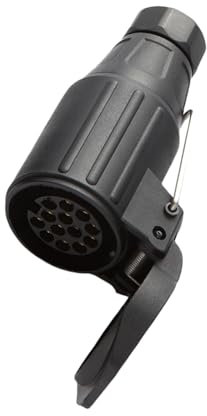 Feuunly Presa per Rimorchio 13 Poli, 12V Impermeabile Connettori Rimorchio 13 Poli con Gancio, per Rimorchio RV Barca Caravan Camion