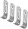 DIYEAH 4 Piezas Gancho De Acero Inoxidable Sostener Abrazadera Verdadero Almacenamiento De Nevera Enfriador Montado Para Estante Soporte Reemplazo Apoya Manos Clips Cierre De Refrigerador