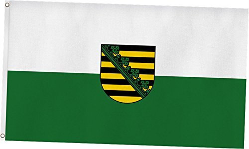 normani TOP QUALITÄT !! Fahne Flagge, Grösse: ca. 90x150 cm, Ordentliche Stoffqualität - Stoffgewicht ca. 110 gr/m2 Farbe Sachsen