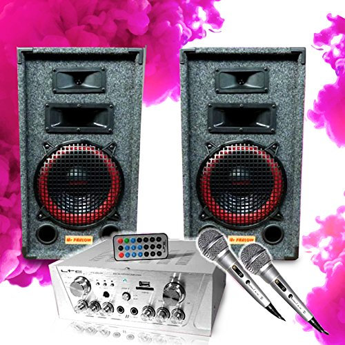 Karaoké 500w + ampli + Enceintes Sono + 2 micros