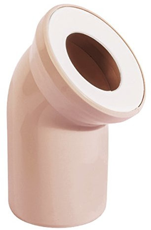 Sanitop-Wingenroth 21642 5 Anschlussbogen für Stand WC | Beige | 45 Grad | WC, Toilette