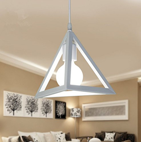Modern E27 Metall Kreative Pendelleuchte Hängeleuchte Symmetrische Weiß Deckenleuchte E27 Leuchtmittel Hänge Leuchte Loft Lampe für Küchen Esszimmer