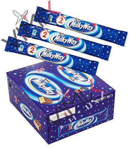 Milky Way - Deux barres de chocolat au lait - lot de 6 sachets de 43 g