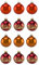 Thüringer Glas Design Christbaumschmuck, Sienna, 12-Teilig 8cm, Uni & Deko