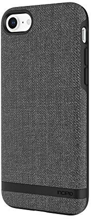 Incipio [Esquire Series] Carnaby Schutzhülle für Apple iPhone 7 / 8 in grau [Oberfläche aus Baumwolle | Robuste Hartschale | Edle Optik | Hybrid] - IPH-1485-CGY