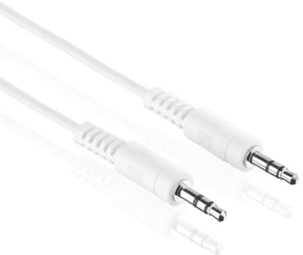 PerfectHD 1m Klinkenkabel 3,5mm | AUX Kabel | Audio Stereo Klinkenkabel mit 3,5mm Klinkenstecker | Verbindungskabel für Kopfhörer Smartphones Tablet Handy PC KFZ HiFi | Weiß