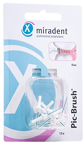 Miradent PIC-Brush Ersatzbürsten fein weiß, 12 Stück