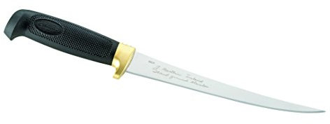 Marttiini-Filetiermesser, rostfreier Marttiini-Chromstahl, Kautschuk-Griff, Kunststoffknebel, Kunststoffscheide,, 903519
