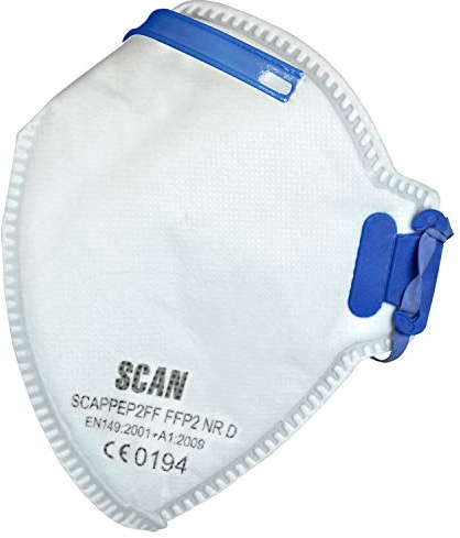 Scan SCAPPEP2FFB FFP2 Fold Flat Disposable Masks Pack of 20